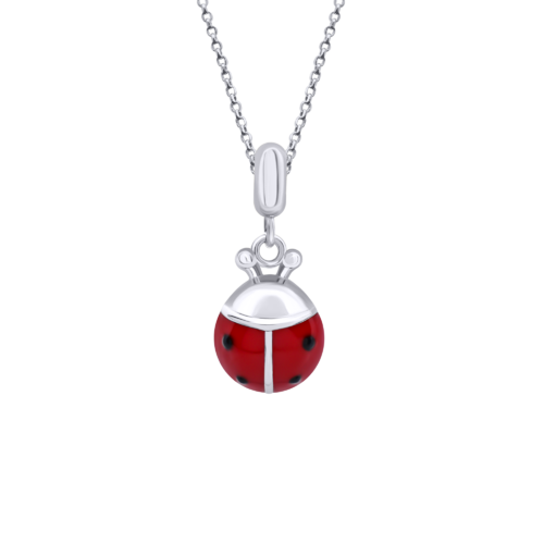 Кулон Сонечко з червоною емаллю фото