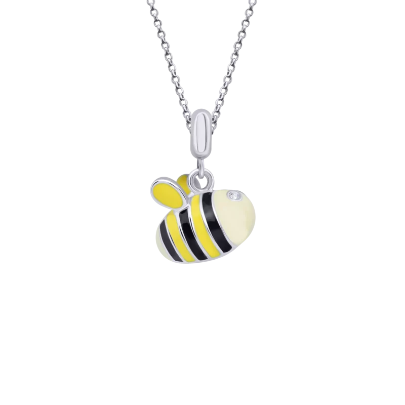 Кулон об'ємний Бджола жовта фото