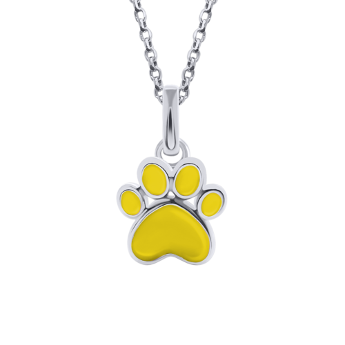 Кулон Лапка желтая фото