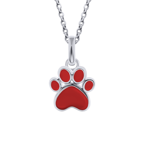 Кулон Лапка красная фото