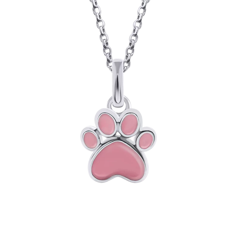 Кулон Лапка рожева фото