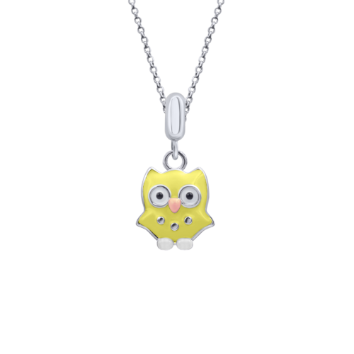 Кулон Сова желтая фото