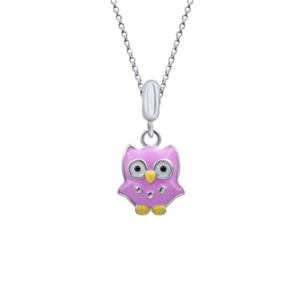 Кулон Сова рожева фото