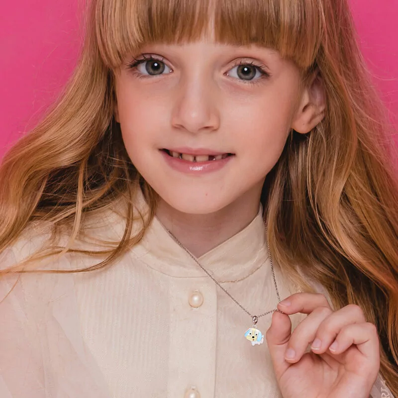 Кулон Щенятко блакитне фото