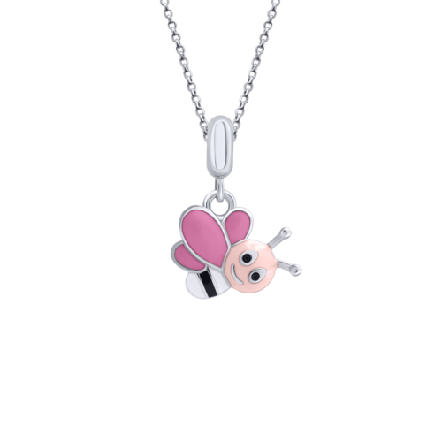 Кулон Веселая пчелка розовая фото