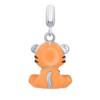 Кулон Тигренятко з лапкою із помаранчевою емаллю фото №5