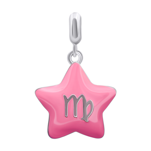 Кулон Дева с розовой и синей эмалью фото