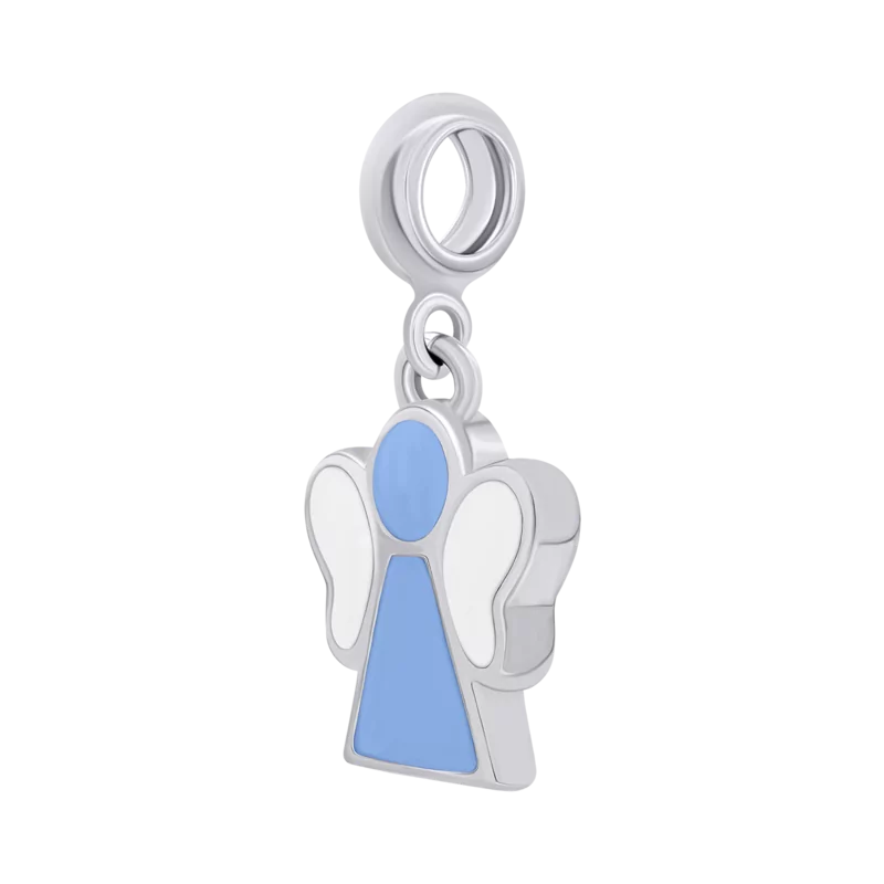 Pendant Angel with blue and white enamel photo