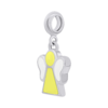 Кулон Янголятко з жовтою та білою емаллю фото №5