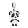 Кулон Панда з біло-чорною та рожевою емаллю фото №1