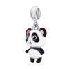 Кулон Панда з біло-чорною та рожевою емаллю фото №6