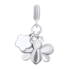 Кулон Бджілка з квіточкою з біло-жовтою емаллю та Swarovski Zirconia photo №5