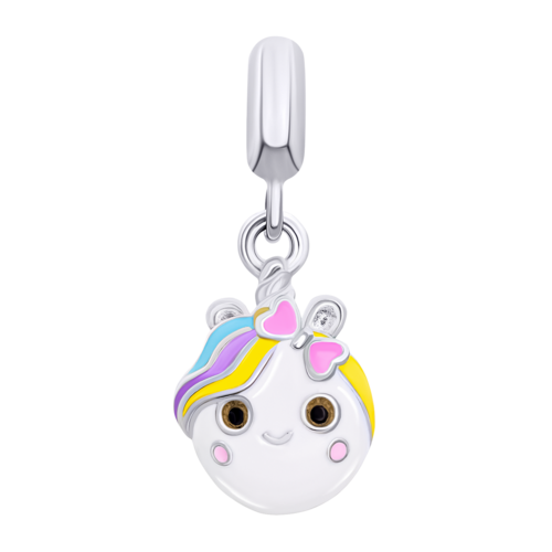 Кулон Единорожек с разноцветной эмалью фото