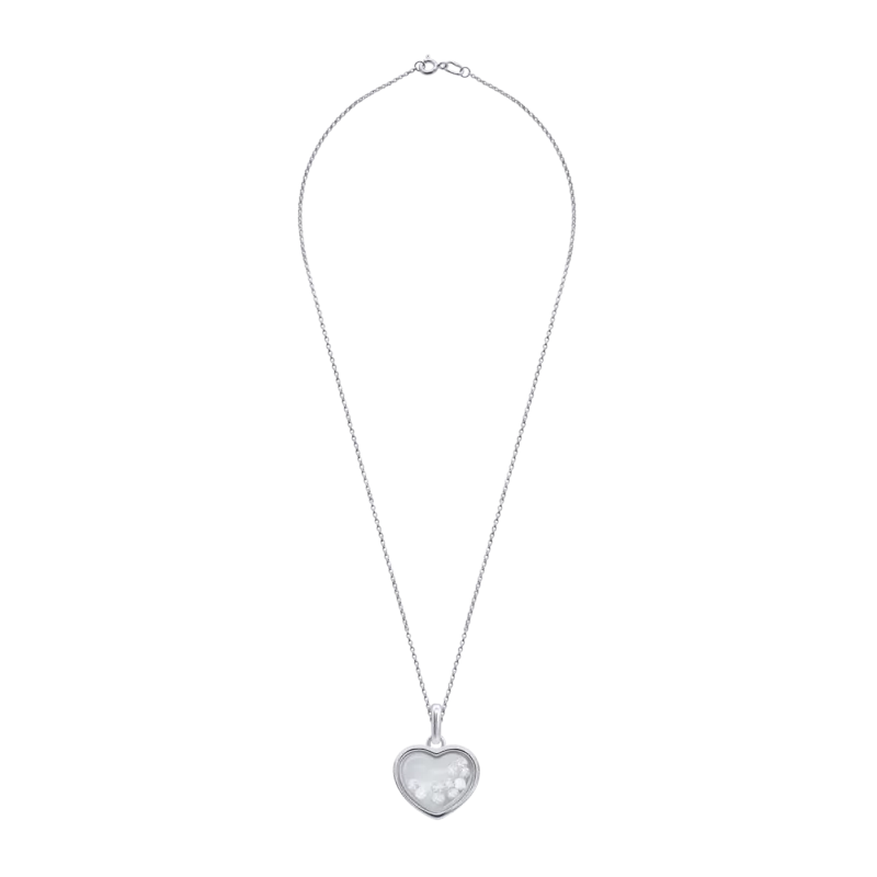Pendant Big Heart with white moving Cubic Zirconia photo