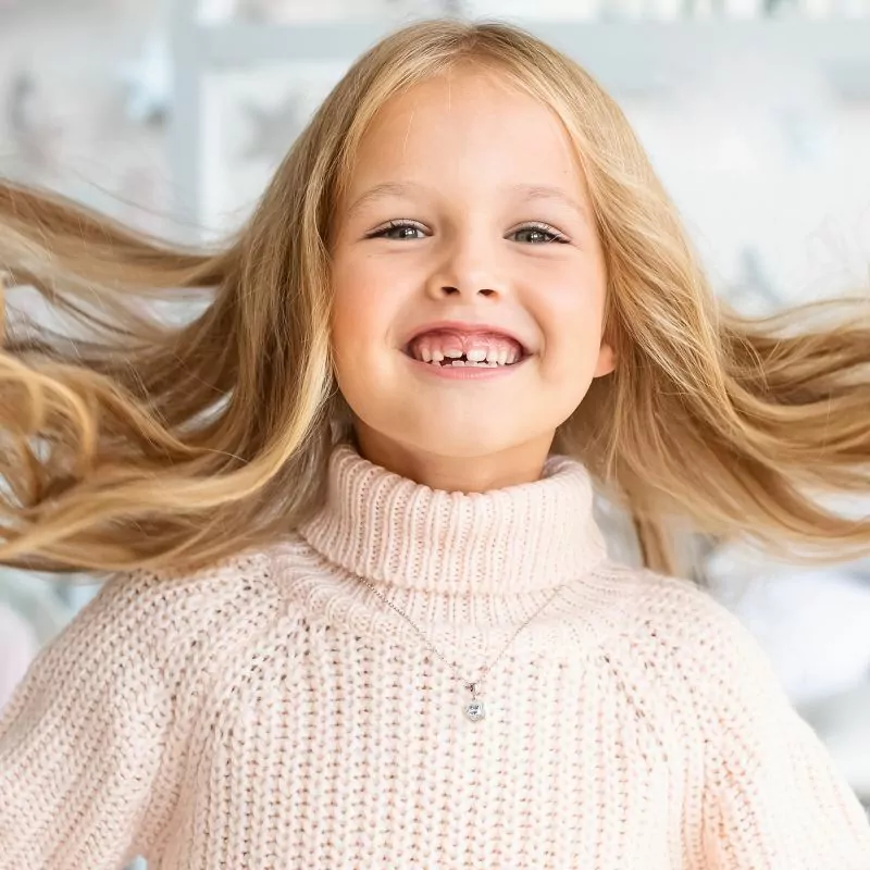 Кулон Квітка сяюча з прозорим фіанітом фото