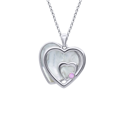 Кулон Сердце большое двойное фото