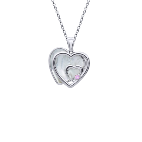 Кулон Сердце среднее двойное фото