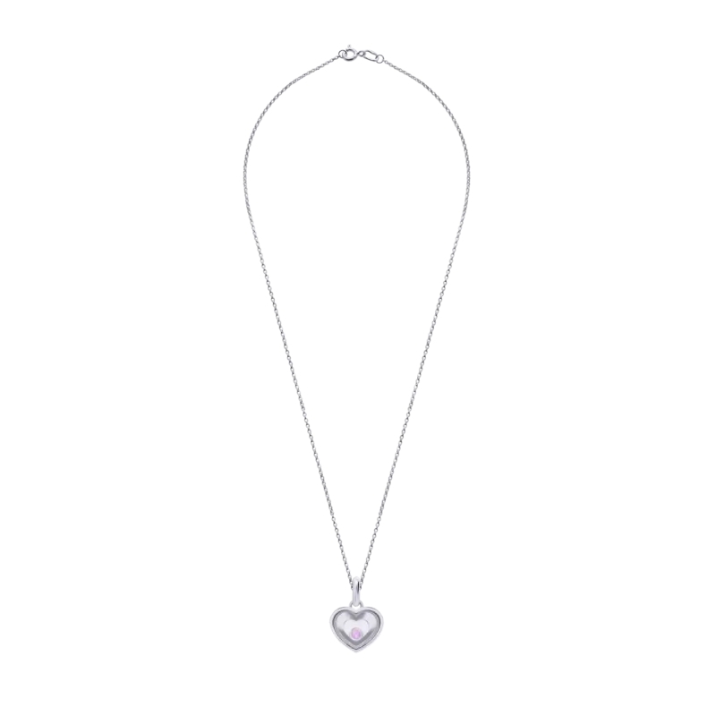 Кулон Сердце малое с розовым опалом фото