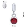 Кулон Талисман с красным фианитом фото №4