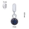 Кулон Талісман із синім фіанітом фото №4