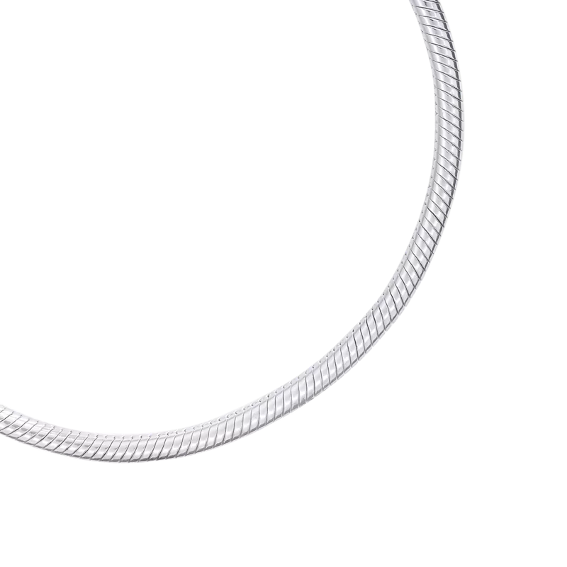 Срібний браслет-ланцюжок Снейк, 165-190 мм фото