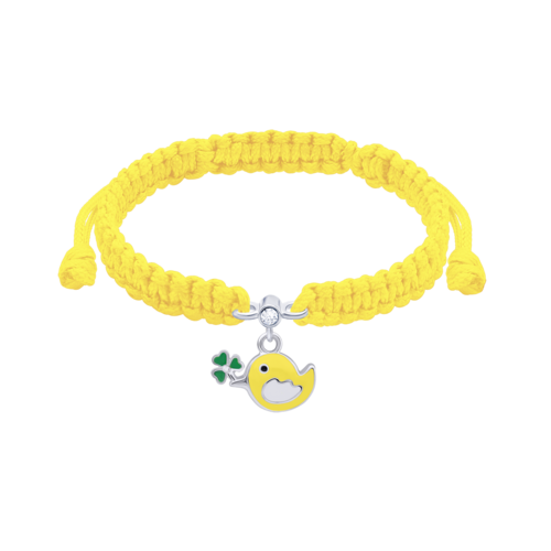 Браслет плетений Пташка жовта фото