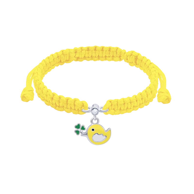 Braided bracelet Yellow Little Birdie photo