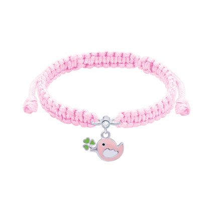 Браслет плетений Пташка рожева фото