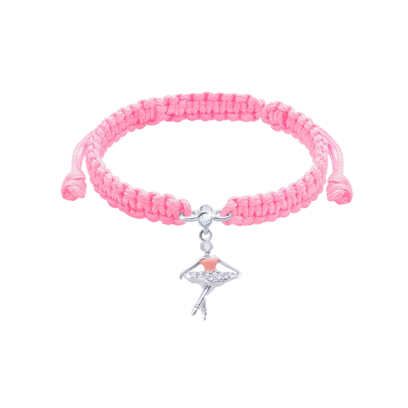 Браслет плетений Балерина рожева фото