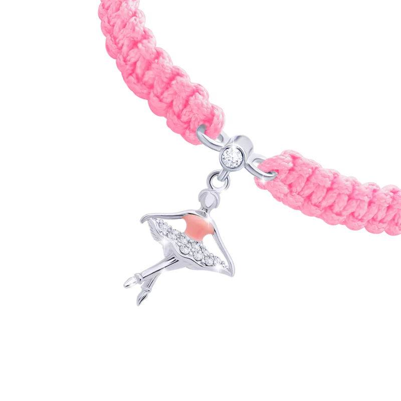 Браслет плетений Балерина рожева фото