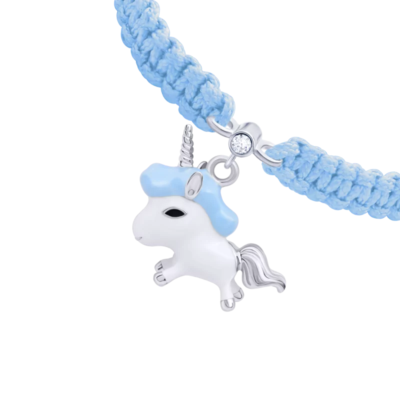 Braided bracelet Blue Unicorn photo