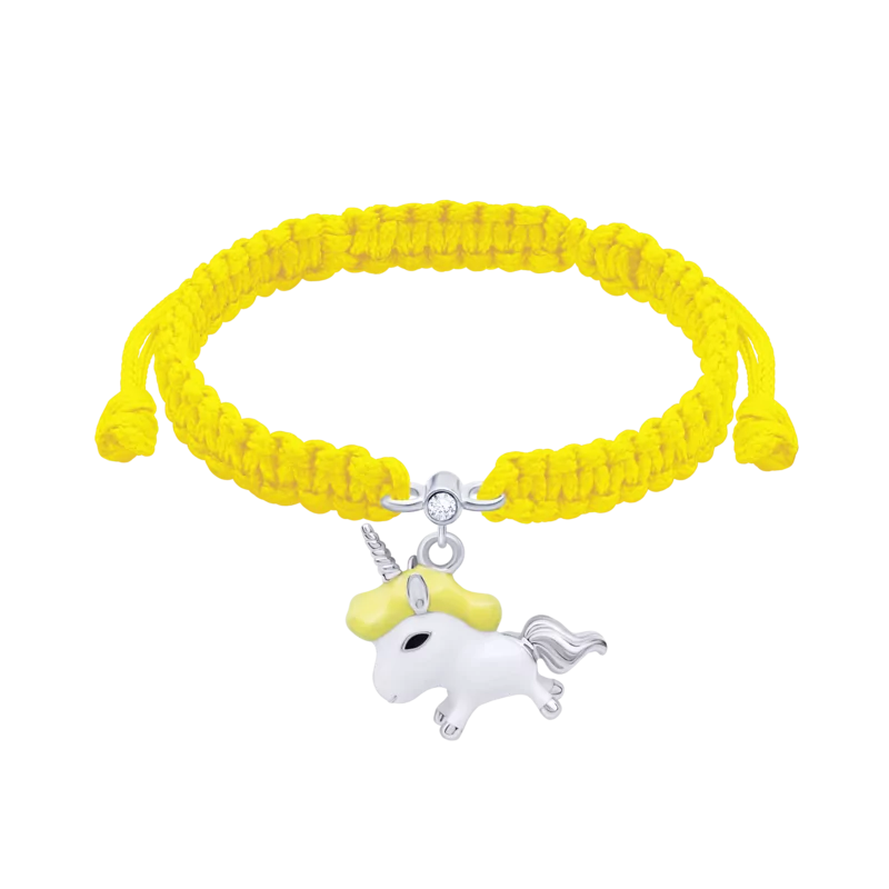 Braided bracelet Yellow Unicorn photo