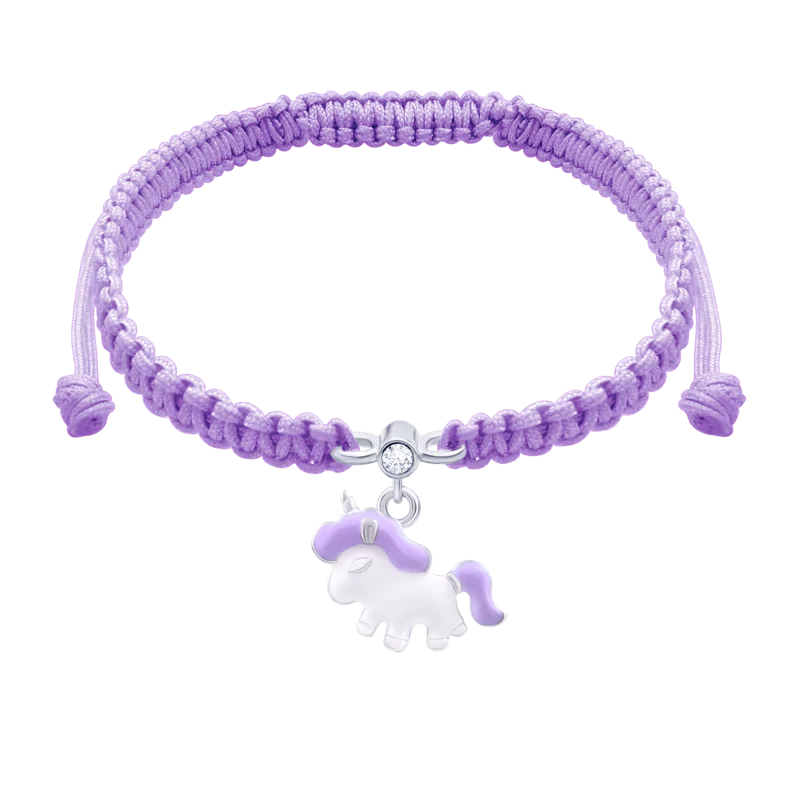 Braided bracelet Violet Unicorn photo