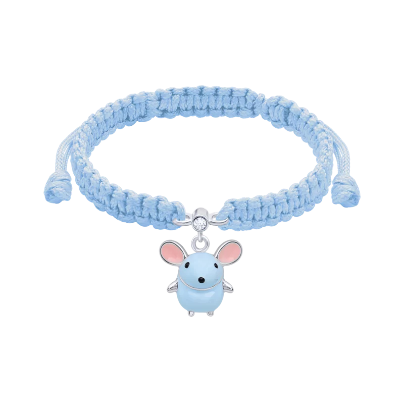 Braided bracelet Blue Mouse photo