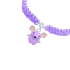 Браслет плетений Мишка фіолетова фото №3