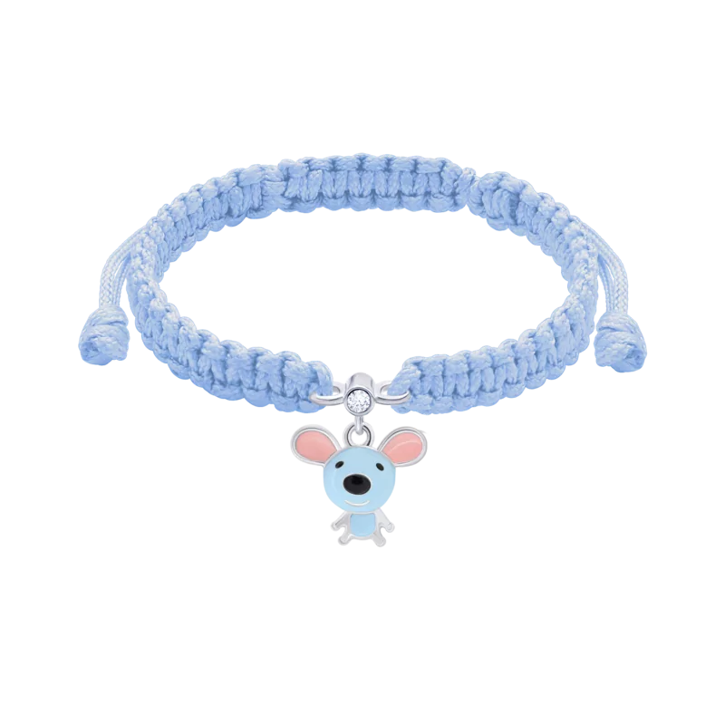 Braided bracelet Blue Mousie photo
