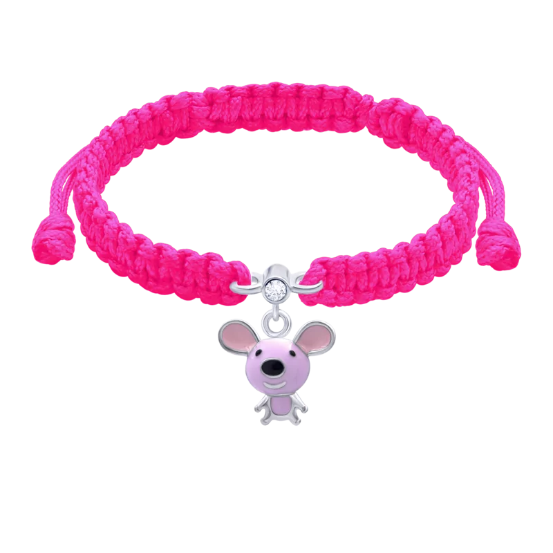 Braided bracelet Pink Mousie photo