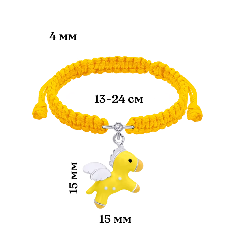 Braided bracelet Yellow Pegasus photo