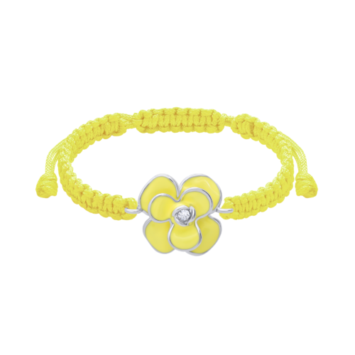 Браслет плетений Піон жовтий фото