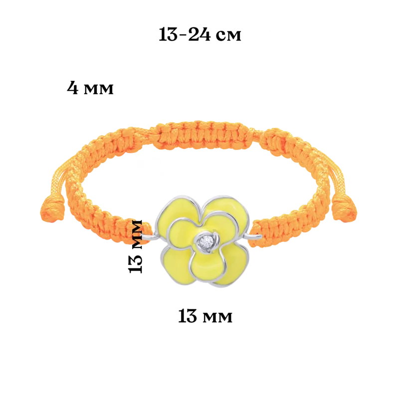 Браслет плетений Піон жовтий фото
