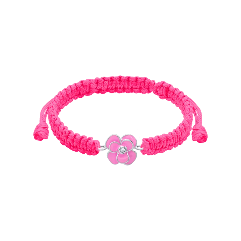 Braided bracelet Pink Peony photo