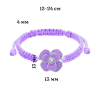 Браслет плетений Піон фіолетовий фото №2