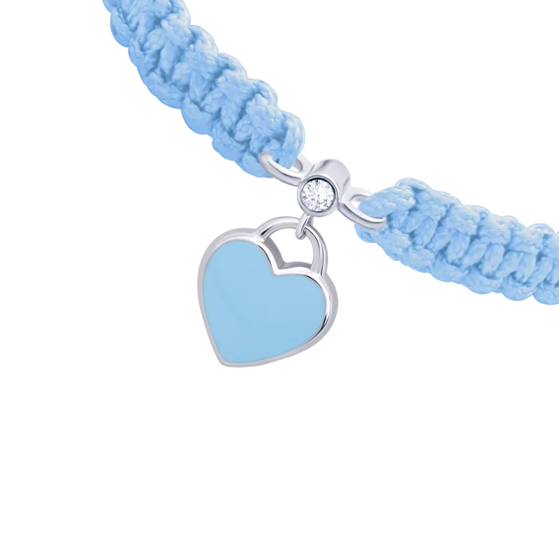 Braided bracelet Blue Heart photo