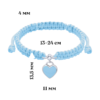 Браслет плетений Серце блакитне фото №4