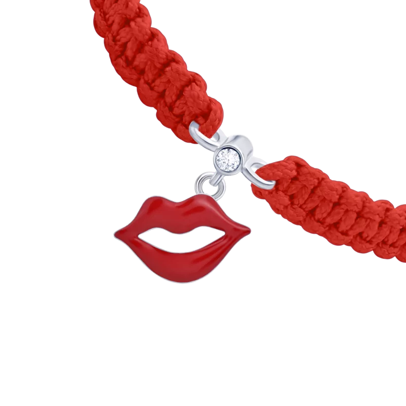 Braided bracelet Lips photo