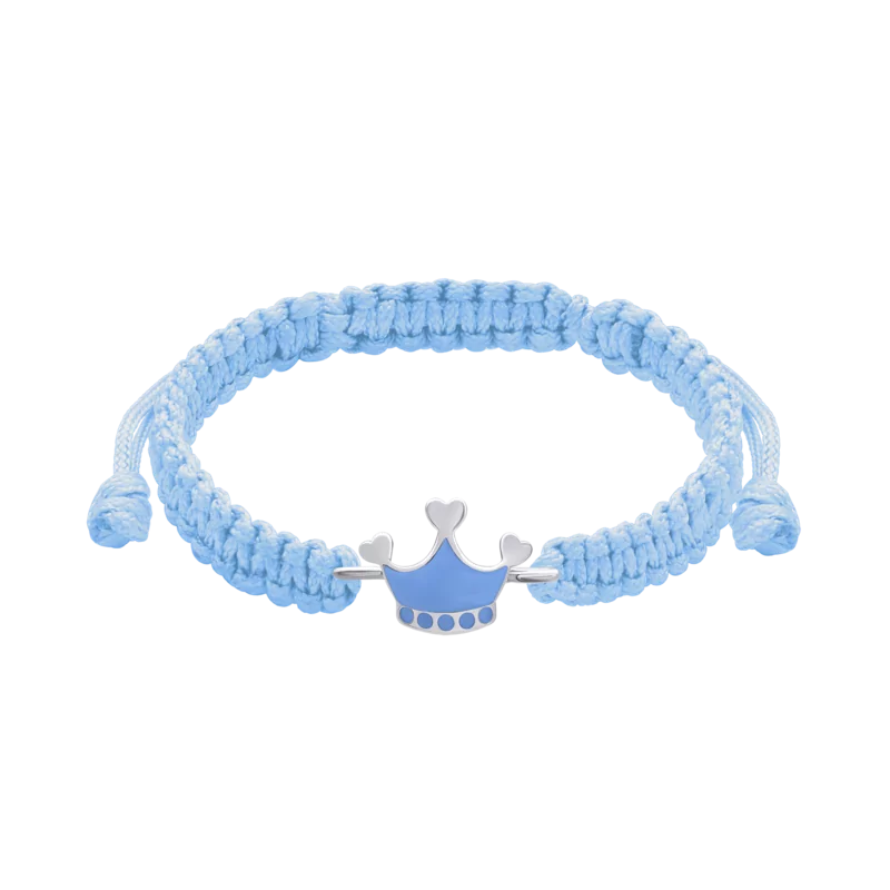 Браслет плетений Корона блакитна фото