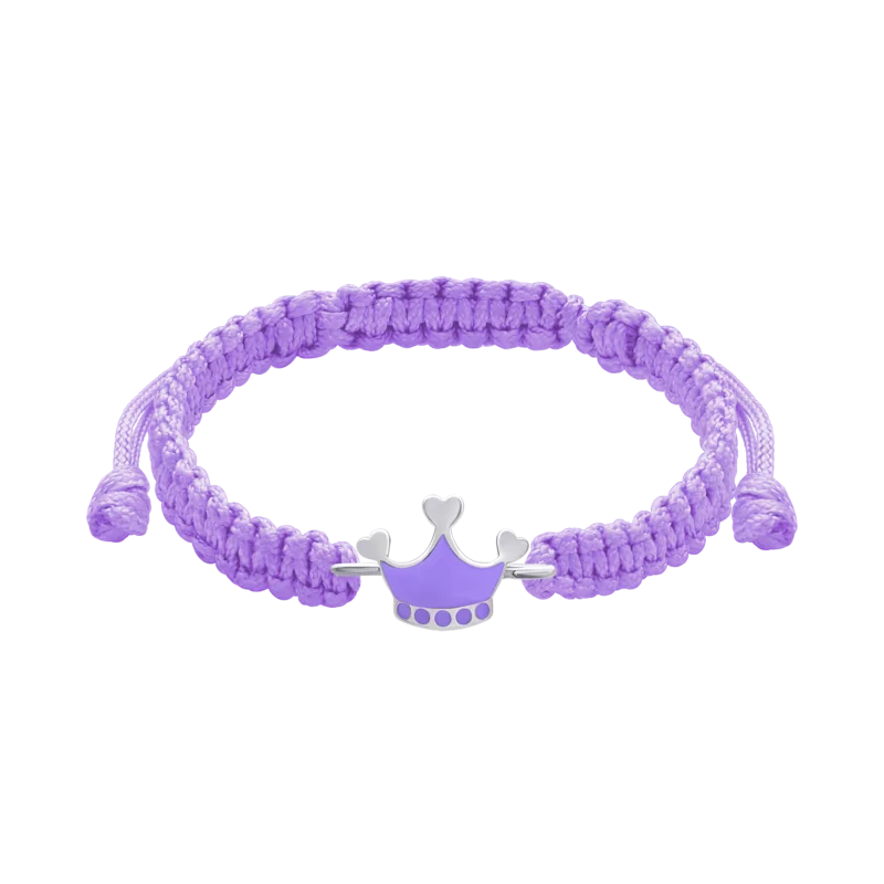 Braided bracelet Crown violet photo