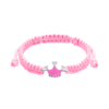 Браслет плетеный Корона розовая фото №1