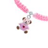 Браслет плетений Ведмедик з серцем рожевий фото №3
