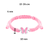 Браслет плетений Метелики рожеві фото №2